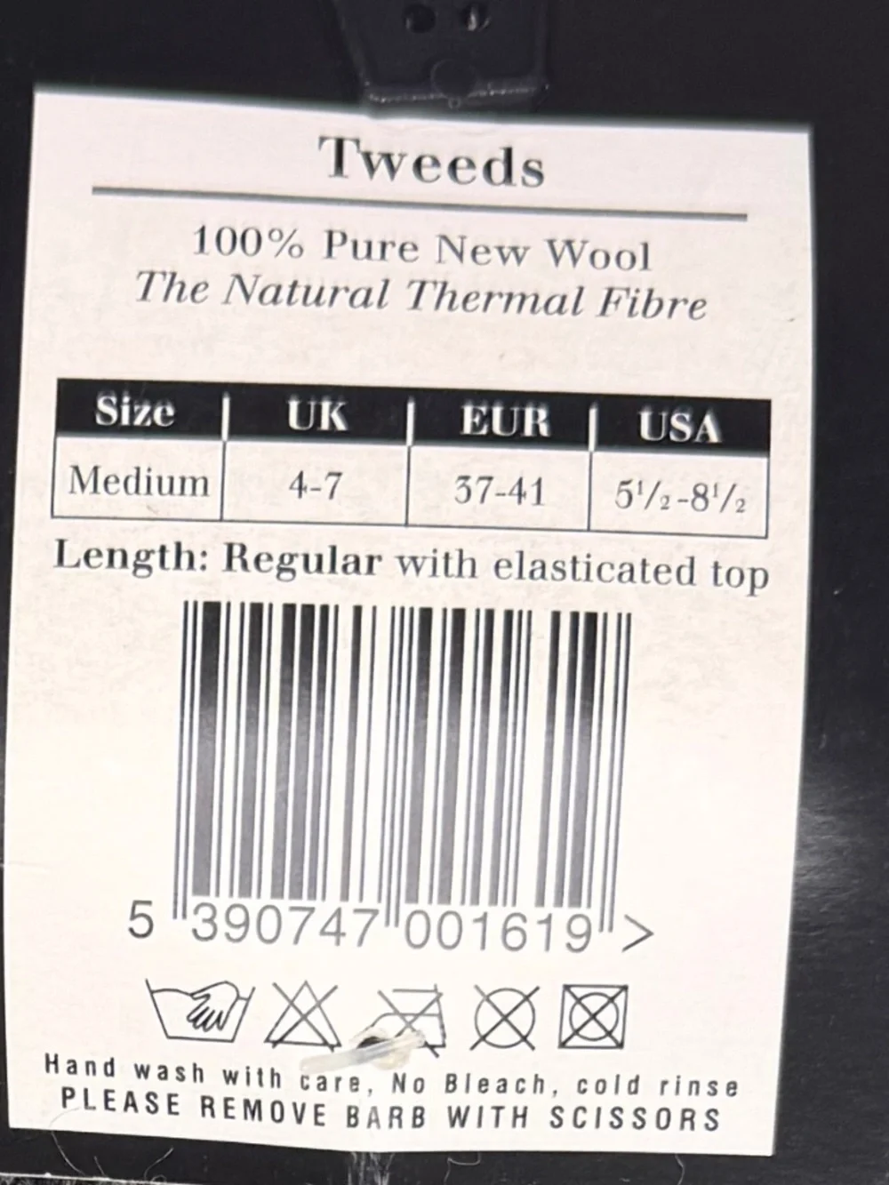 Connemara Tweeds 100% Wool  Irish Walking Socks  M New
